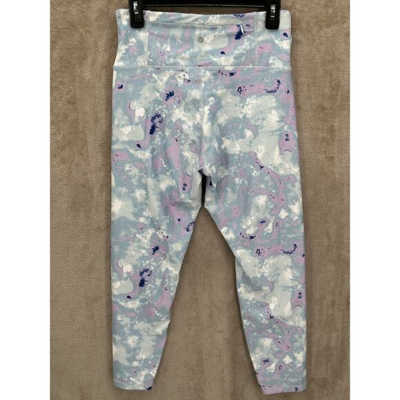 Wildfox Leggings Womens XL Watercolor Spill Tie Dye High Rise Cropped Workout - Picture 4 of 11